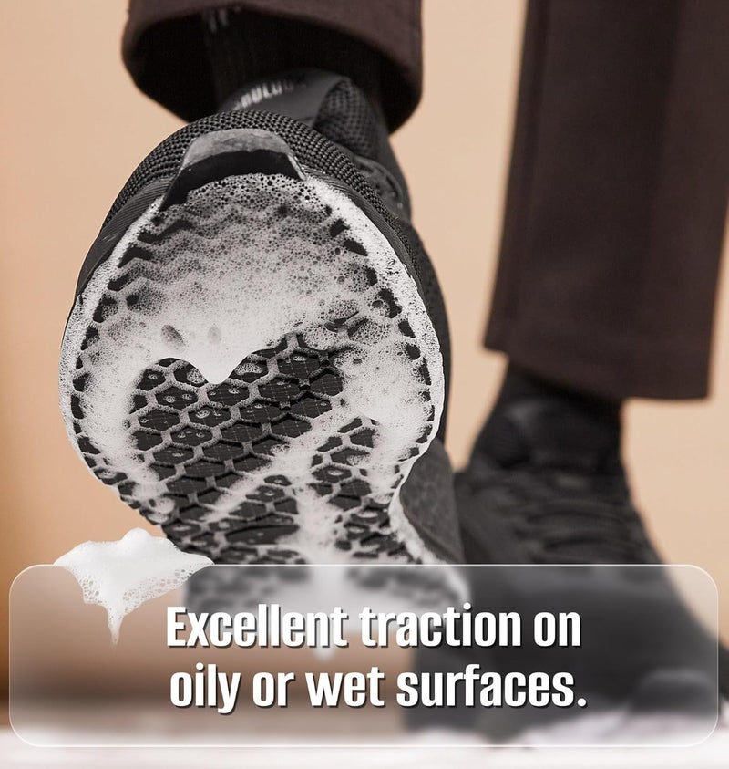 SHULOOK Non Slip Work Shoes for Men Slip Resistant Kitchen Chef Slip On Work Sneakers Restaurant Food Service Footwear Comfortable Mesh Walking Shoes - Image 2